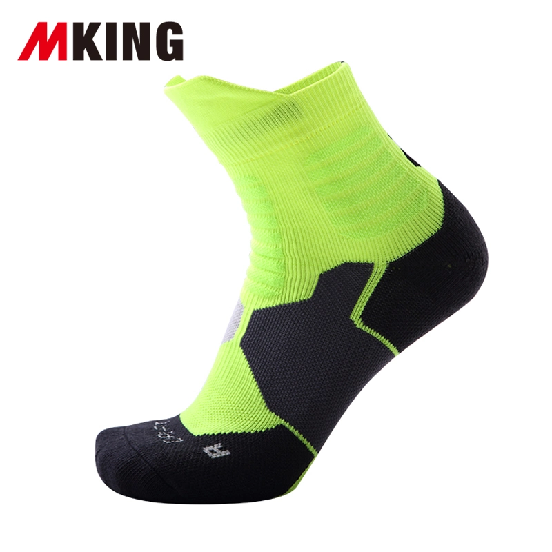 Wholesale Breathable Antislip Men Sports Socks MID Crew Outdoor Compression Running Socks