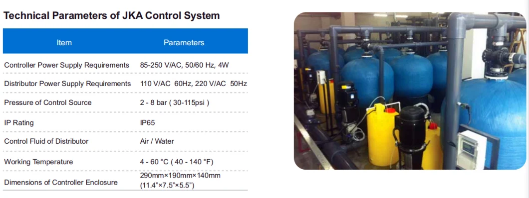 Ion Exchanger Water Softener Treatment with Diaphragm Valves System and Stager Controller