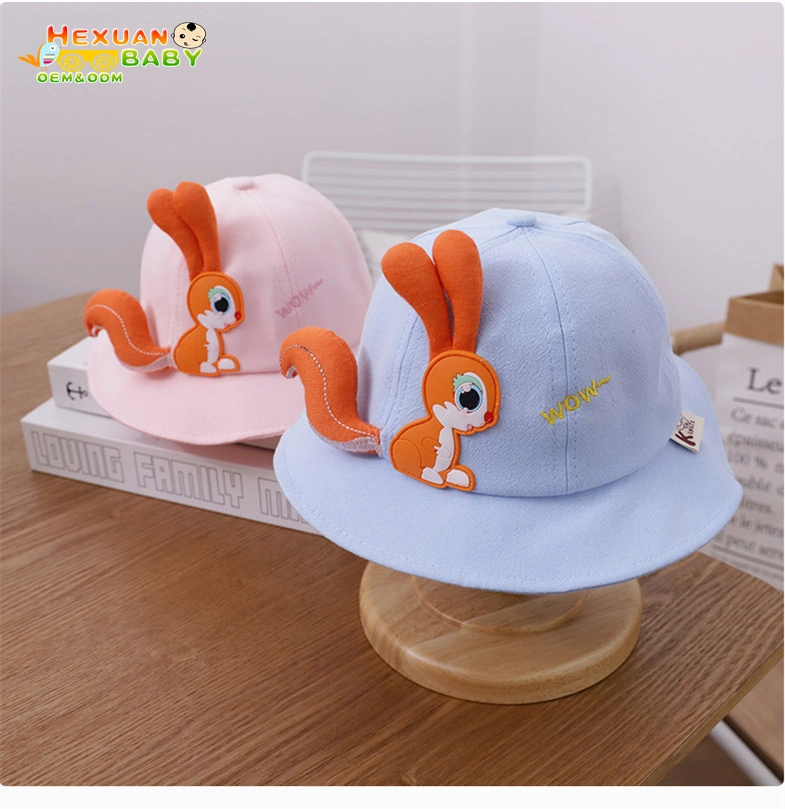 Wholesale 2021 Fashion Custom Cotton Baby Boy Bucket Hat Beach Bucket Hat Kids Fishing Hats with Cartoon Design