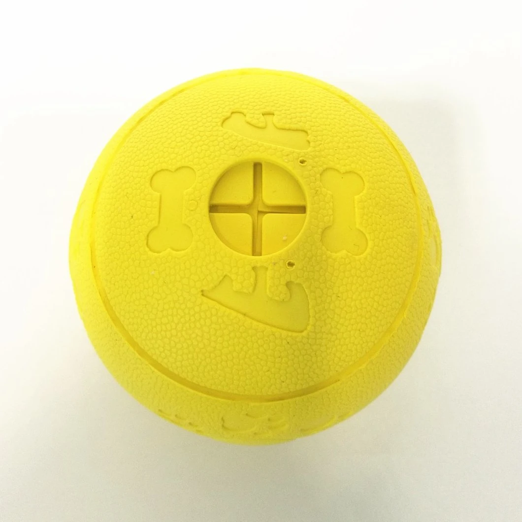 Rubber Dog Toys Chew Toy for Dog Teeth Cleaning Yellow