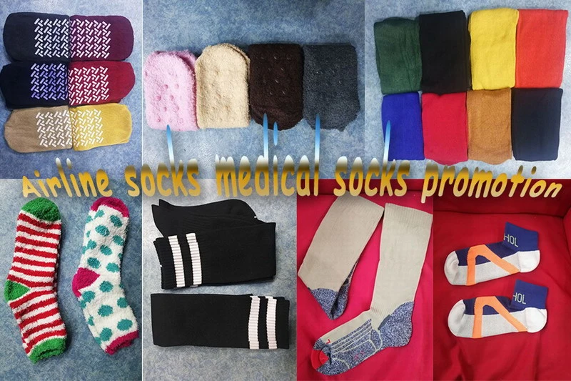 High Quantity Custom Design Unisex Medixal Colorful Crew Kids Socks for Airline Travel Hotel or Home OEM