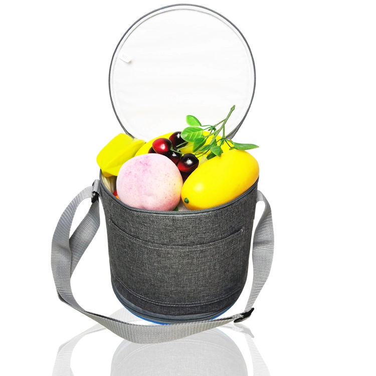 Round Picnic Bag Lunch Cooer Bag Insulated Thermal Bag