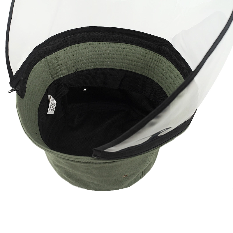 Protective Mask Anti-Spray Hat Cap Face Shield Detachable Dustproof Outdoor Windproof Bucket Hat