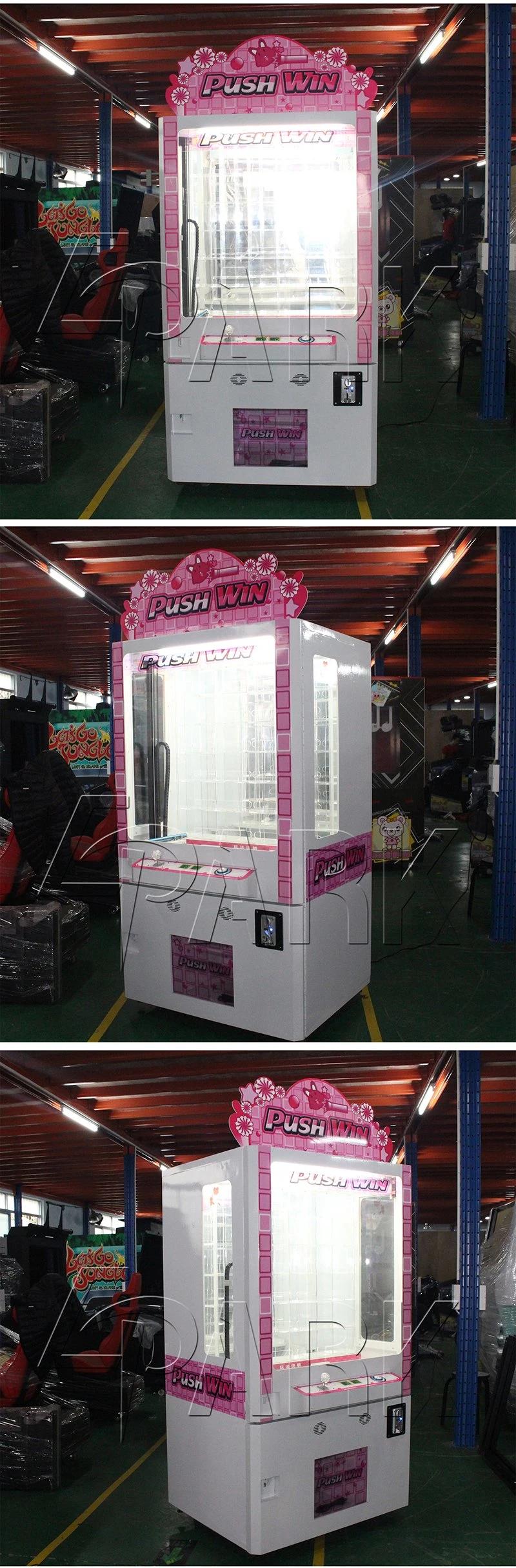 Epark Push Win Coin Operated Arcade Prize Vending Game Machine Claw Crane Machine Indoor for Sales