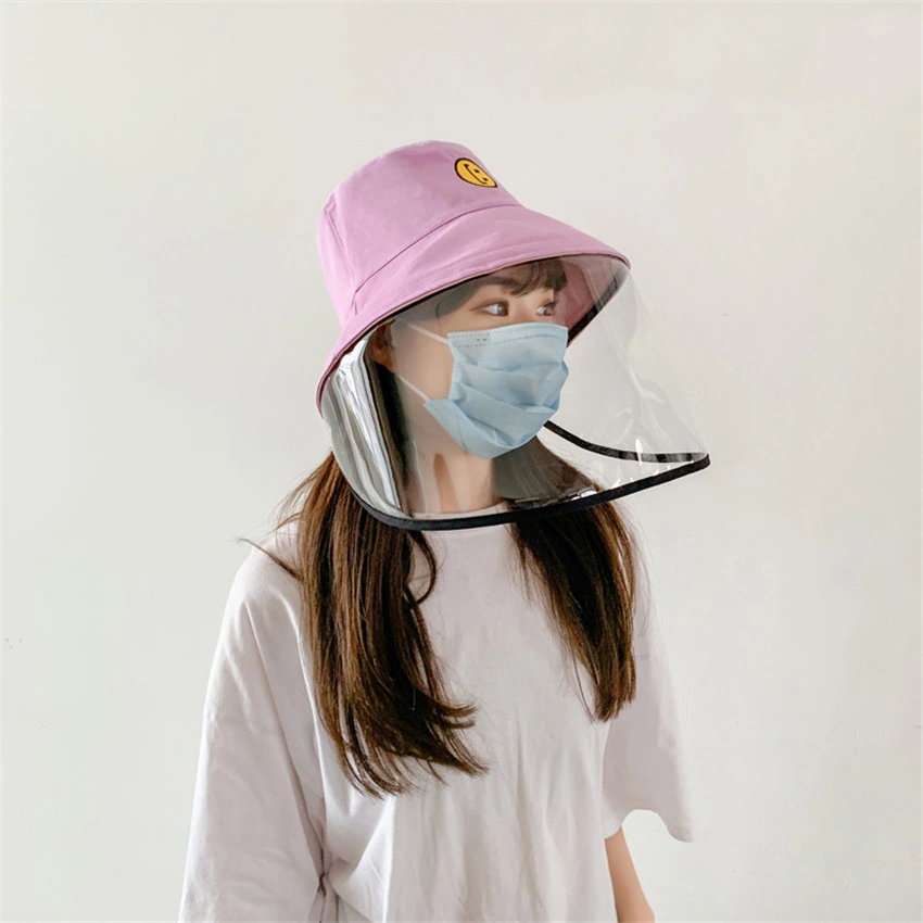 Custom Logo Anti Spitting Virus Anti Saliva Anti Fog Bucket Hat with Face Shield