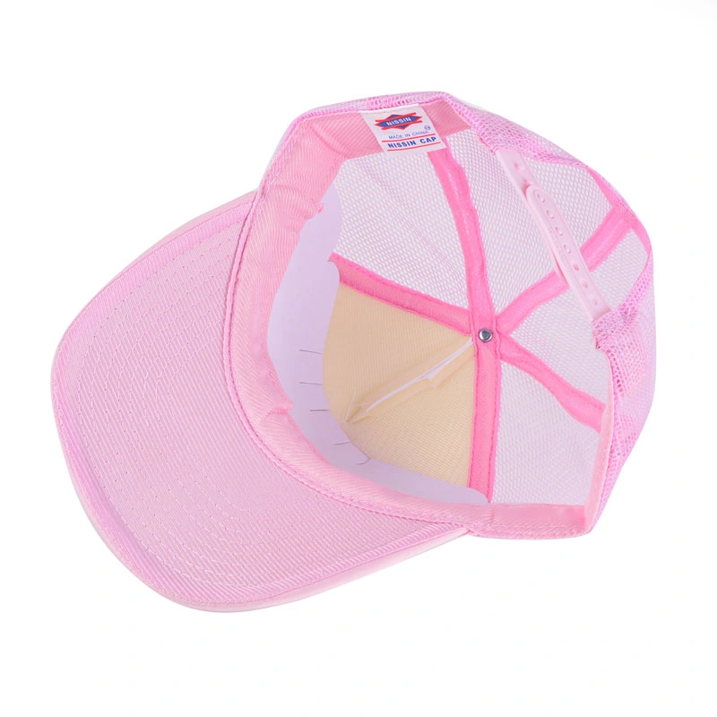 Polyester Mesh Foam Front Baby Kids Hat Children Trucker Cap with String Cord