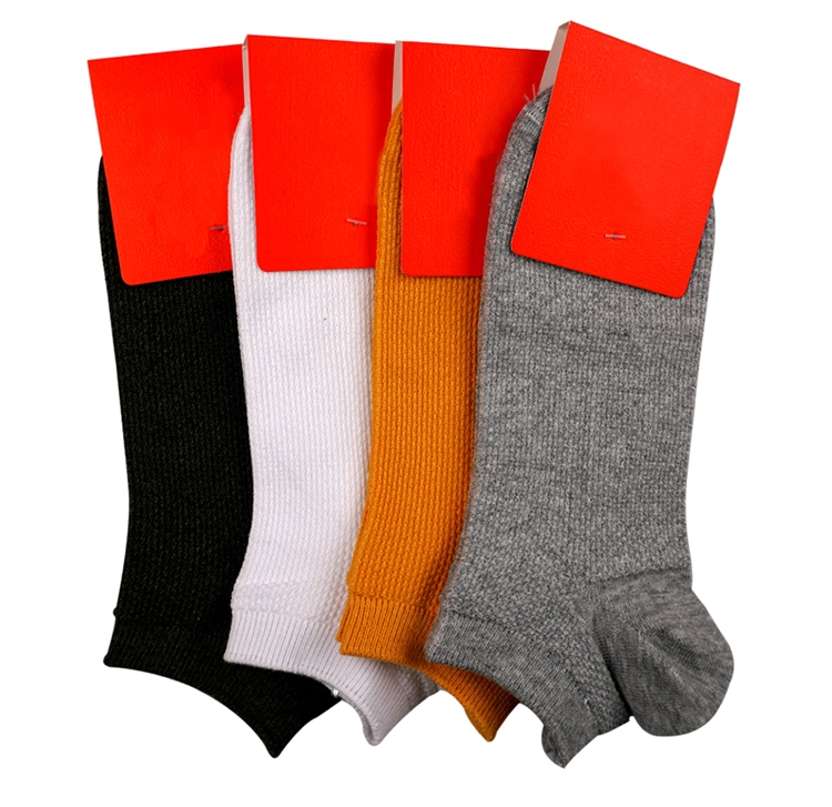 Wholesale Custom Knitted Meias Man Men Socks Solid Color Ankle White Sock Cotton Short Socks