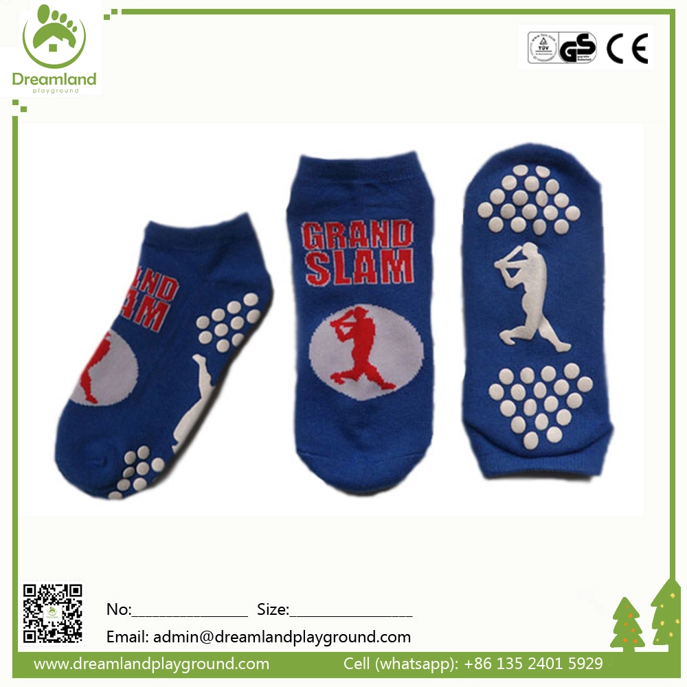 High Quality Trampoline Grip Sports Socks Anti-Slip Funny Playground Socks Men Sport Anti Slip Non Kid Basketball Socks