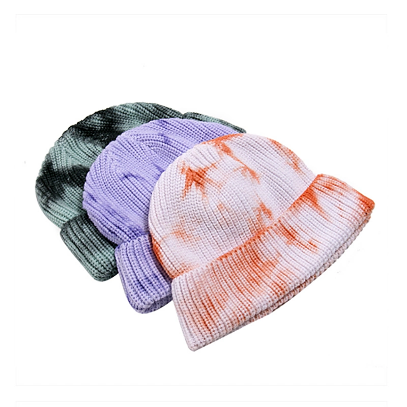 Custom Tie Dye Beanie Hat Winter Hats for Women Fashion Winter Cap Washable China Foldable Bucket Hat Stock Fisherman Hat