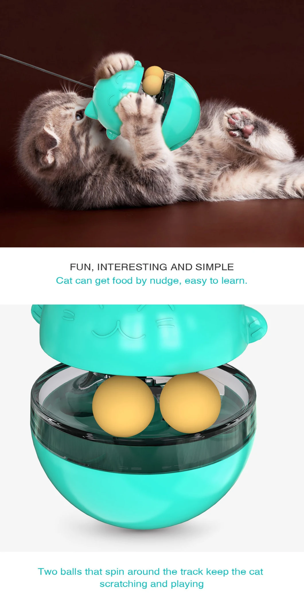 Pet Suppiles Tumbler Funny Cat Toy Ball