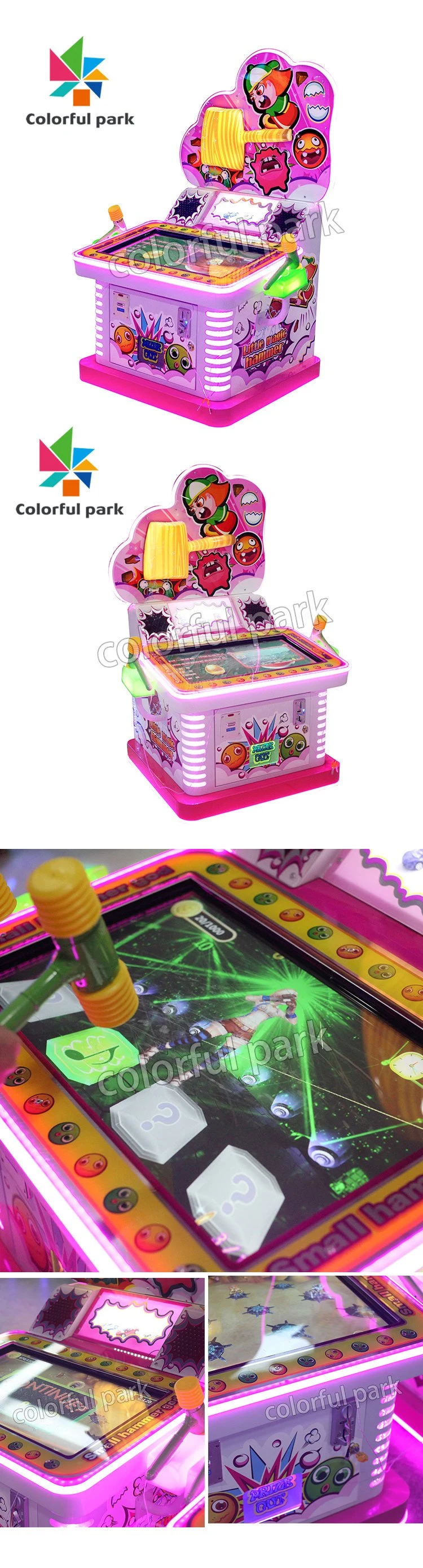 Colorful Park Arcade Video Game Machine / Simulator Driving Game Machine Knocking Game