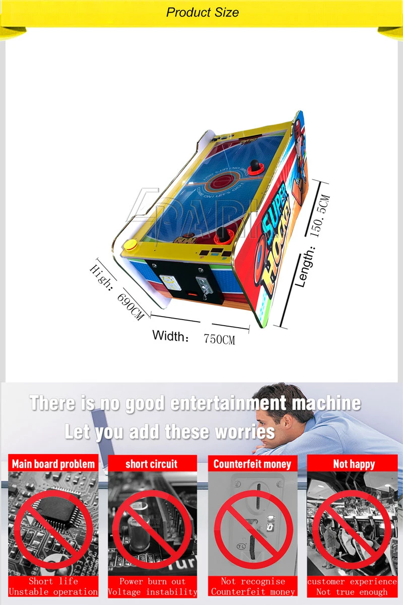 Video Arcade Game Machines Children Coin Operated Air Hockey Game Machine Amusement