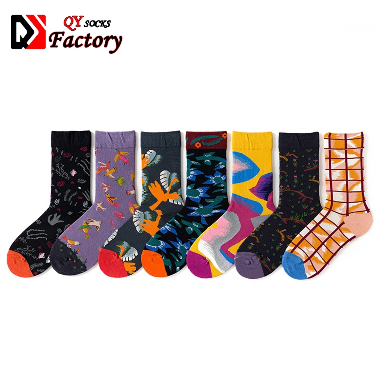 High Quality Jacquard Cotton Funny Socks for Women