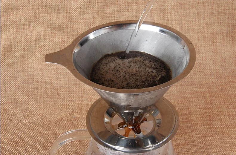 Pour Over Coffee Dripper - Stainless Steel Reusable Drip Coffee Filter