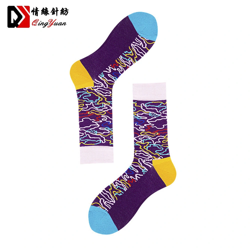 New Design Cheap Sweat-Absorbent Funny Dress Colorful Unisex Men Women Jacquard Custom Made Socks