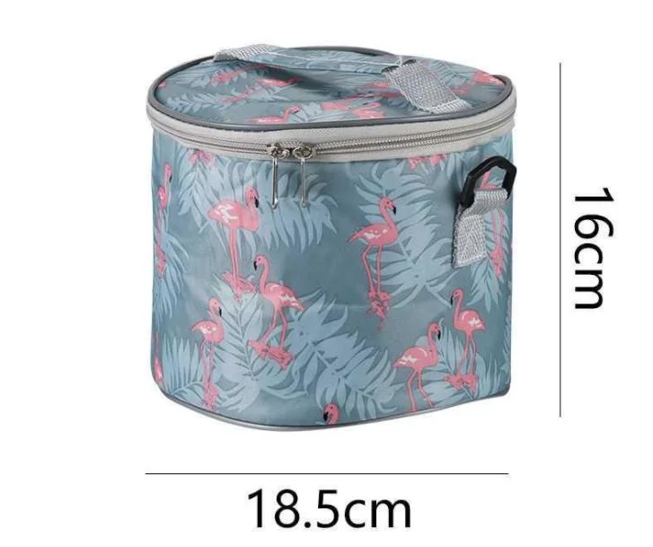 Round Waterproof Thermal Insulation Box Student Girl Lunch Bag