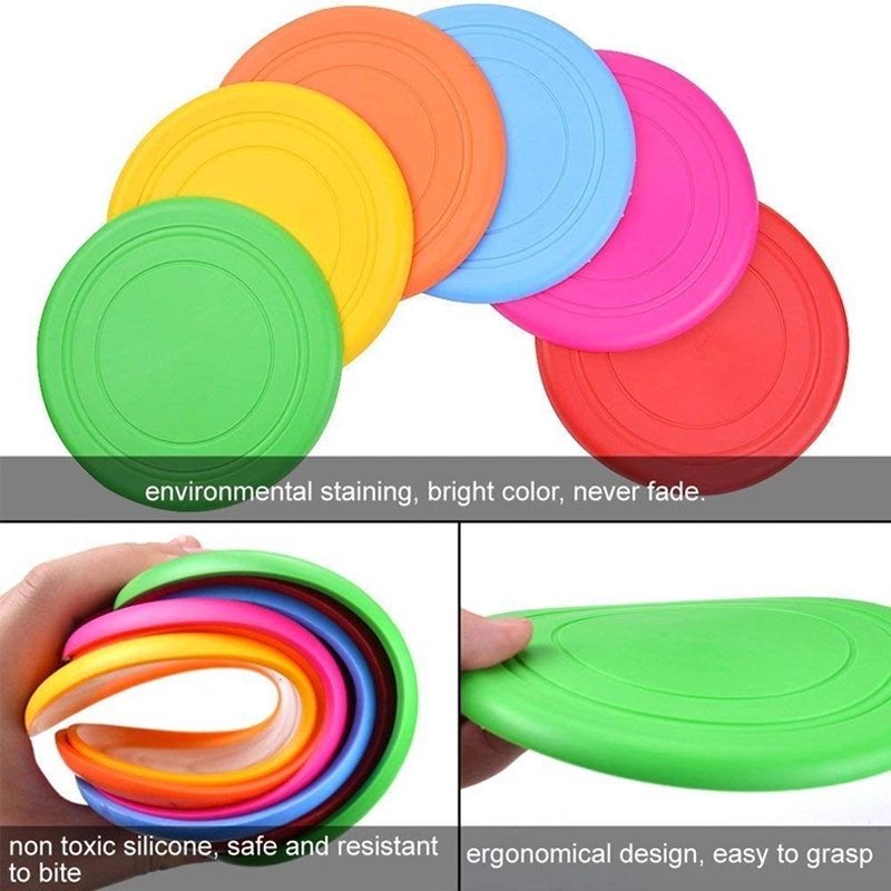 Pet Training Silicone Flying Saucer Dog Frisbee Toy Floating Water Dog Toy