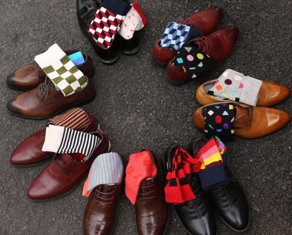 Men's Fun & Funky Colorful Cotton Dress Socks