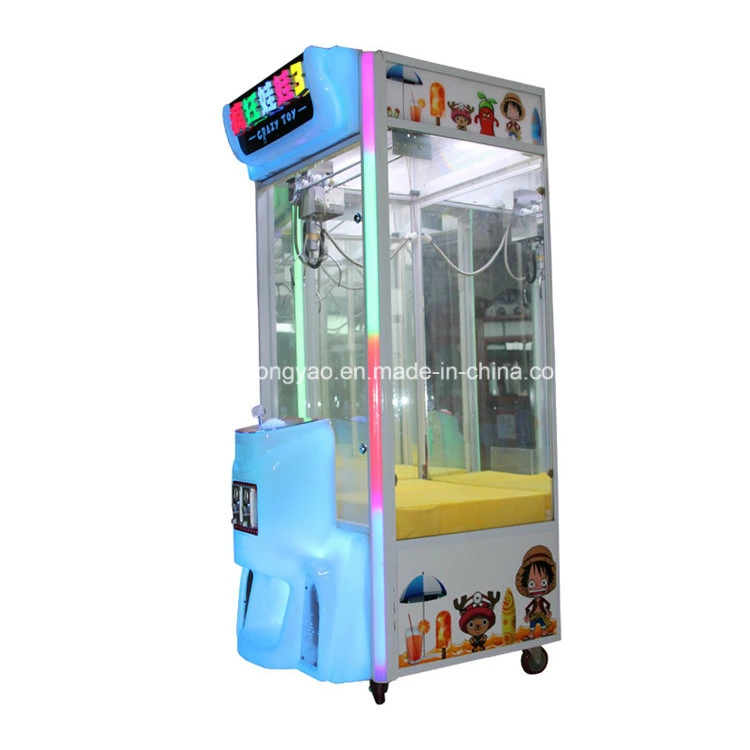 New Crazy Toy 3 Coin Operated Plush Toy Claw Crane Game Machine
