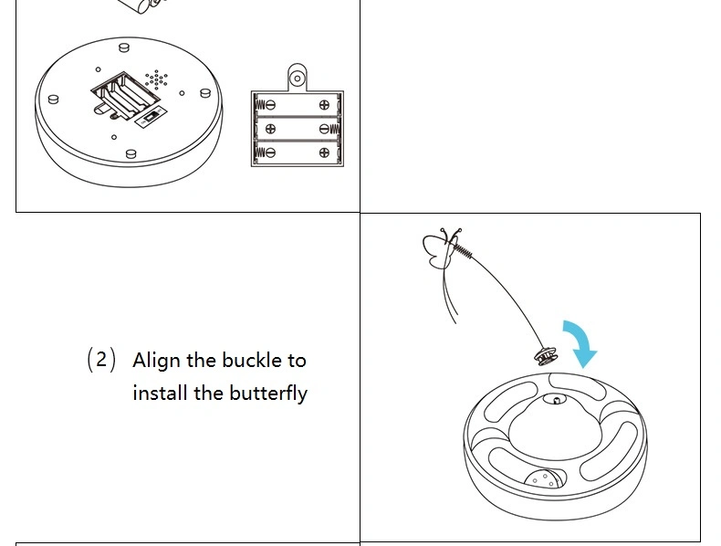 2021 New Arrival Funny Cat Toy Electric Automatic Rotating Butterfly Cat Toy Pet Supplies Cat Player