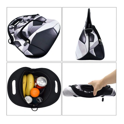Neoprene Lunch Bag Kit, Vipbuy Soft Insulated Thermal Lunch Boxes Container Tote Large with Detachable Adjustable Shoulder Strap, Pocket, Cutlery Organizer Bag,