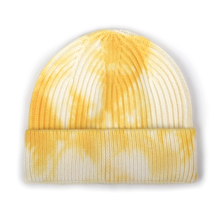 Slouchy Beanie Hats Winter Knitted Caps Soft Warm Ski Hat Unisex Tie Dye Beanies