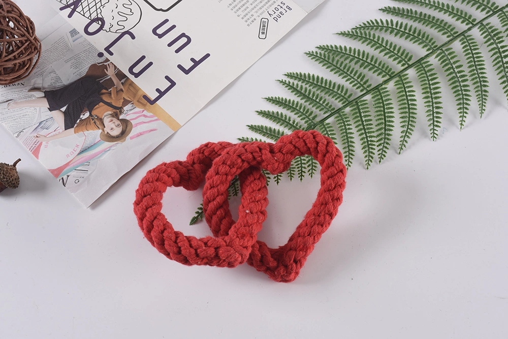 Braided Cotton Chew Knot Rope Ball Pet Dog Toy for Dog Teeth Cleaning