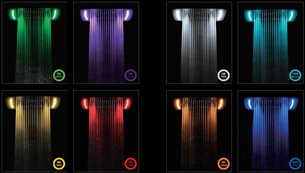 7colors LED Shower, Massage Shower, Rainfall Shower, Mist Shower Shower Head