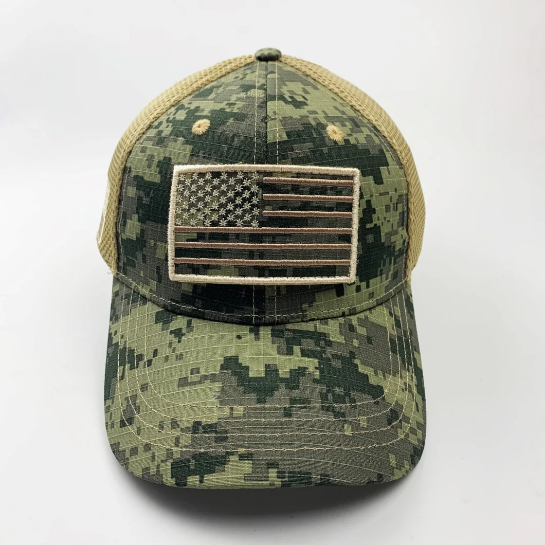 New Men USA Flag Camouflage Baseball Cap Army Embroidery Cotton Snapback Dad Hat Male Summer Sports America Trucker Cap