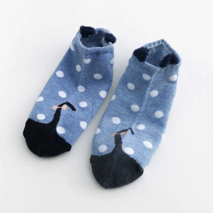 New Spring Cotton Cartoon Invisible Socks Summer Antiskid Women Slipper Socks Cute Candy Color Ankle Boat Socks