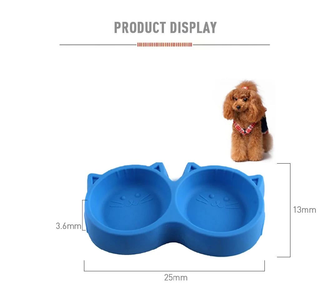 Double Silicone Soft Small Pet Dog Accessories Dog Bowls for Water and Food