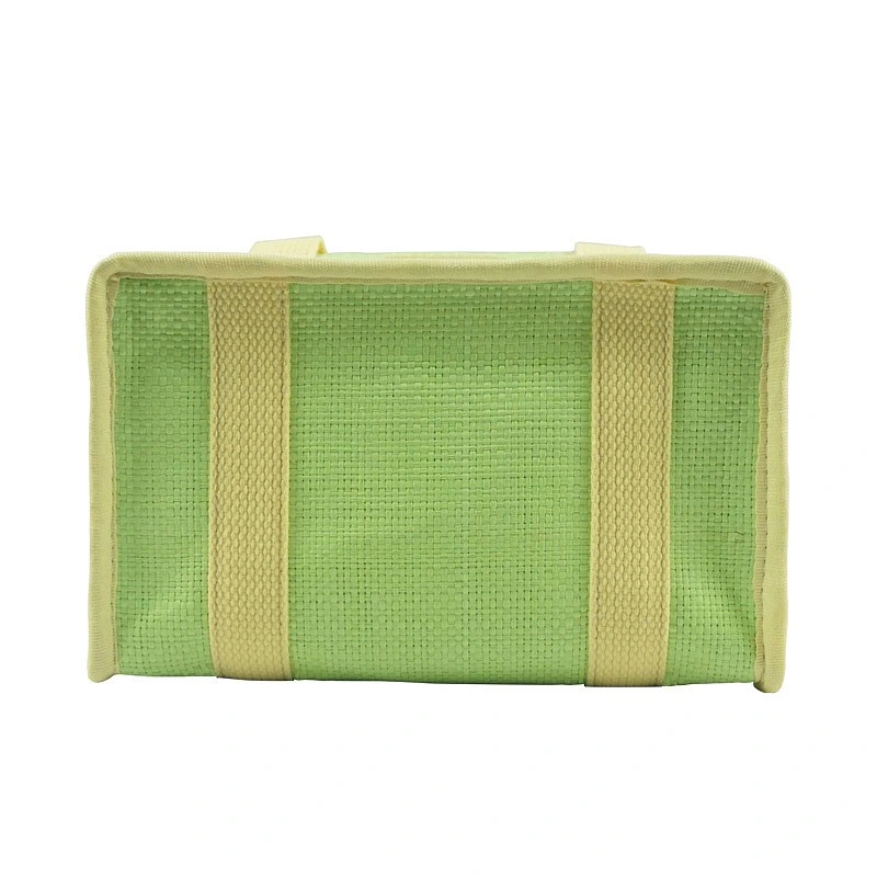 Summer Eco-Friendly Straw Lunch Picnic Bag with OEM Patch