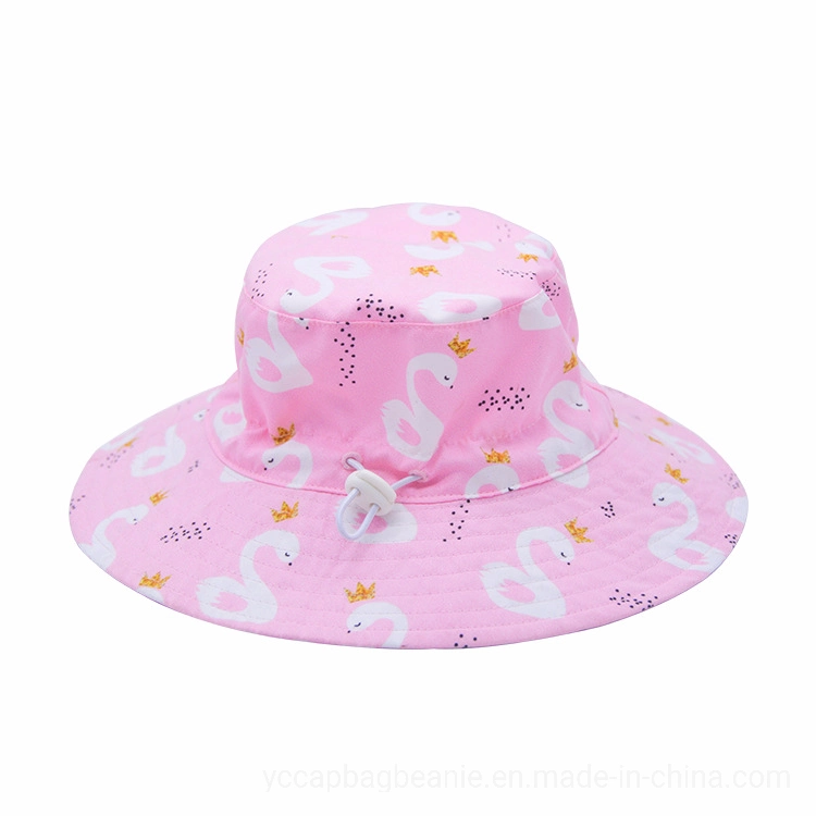 Customized Children Big Brim Adjustable Buckle Bucket Hat
