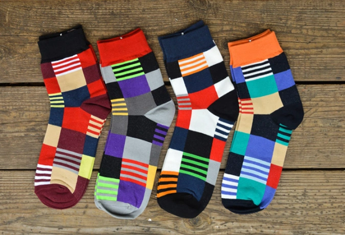 Men Socks Cotton Ankle Socks Striped Socks for Wholesale