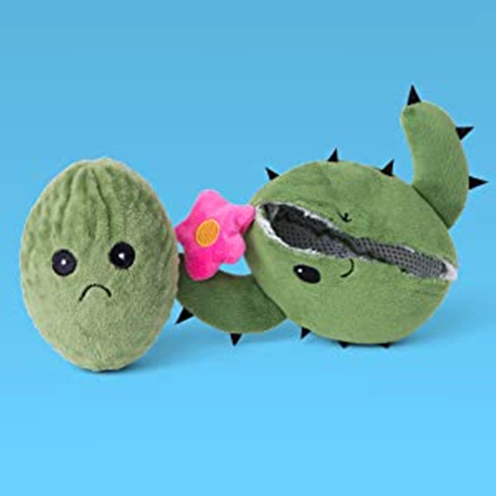 2021 New Design Plush Chew Pet Toys Clean Tooth Cartoon Animal Dog Squeaky Toys Cactus Doll