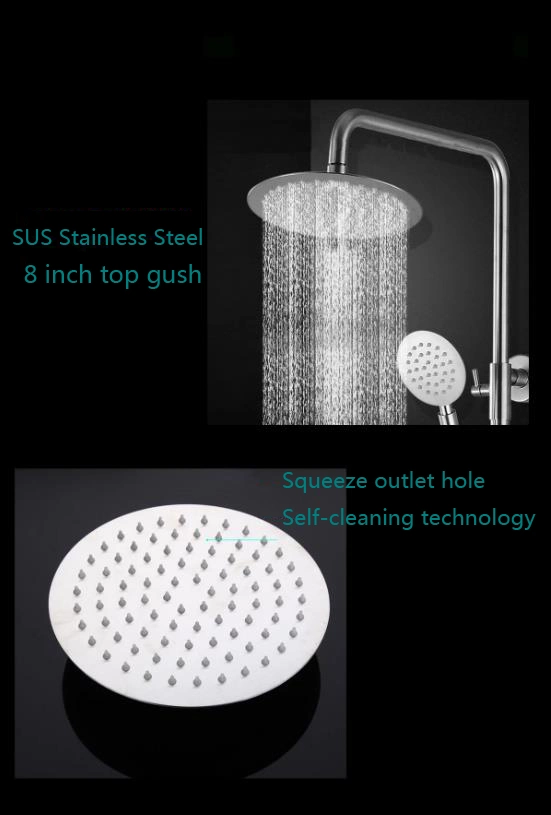 2020 New Product Stainless Steel Wall-Mounted Mixer Bathroom Shower Set