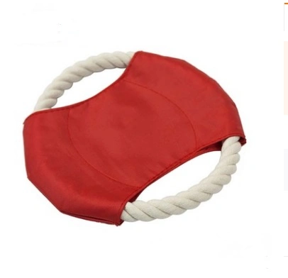 Pet Dog Cotton Rope Frisbee Anti Tooth Training Toy