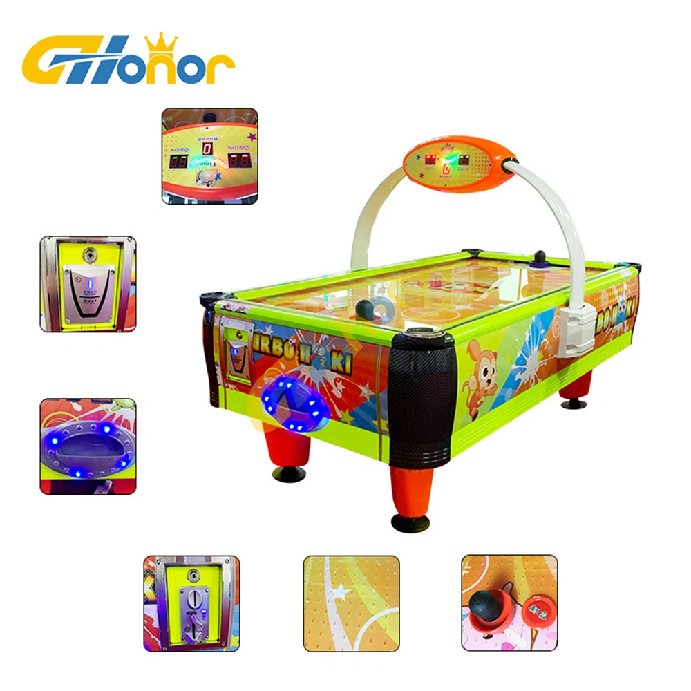 Mini Coin Operated Air Hockey Table Game Arcade Air Hockey Game Machine Arcade Sport Game Redemption Lottery Ticket Game Machine Arcade Machine for Kids