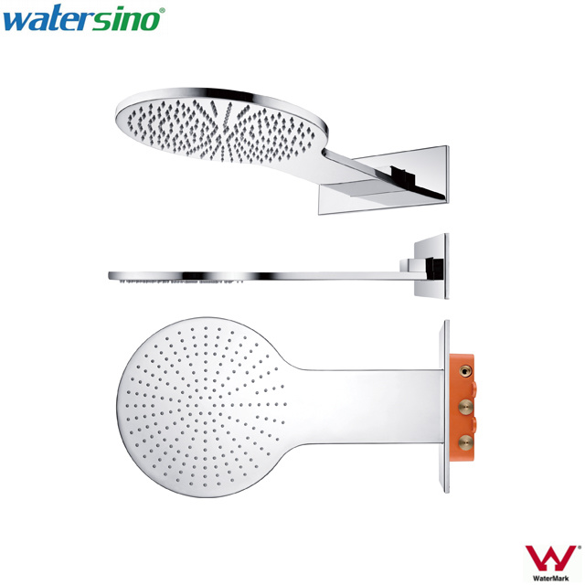 Top Quality Watermark Chromed Brass Round Shape Wall Mounted Rainfall Shower Head