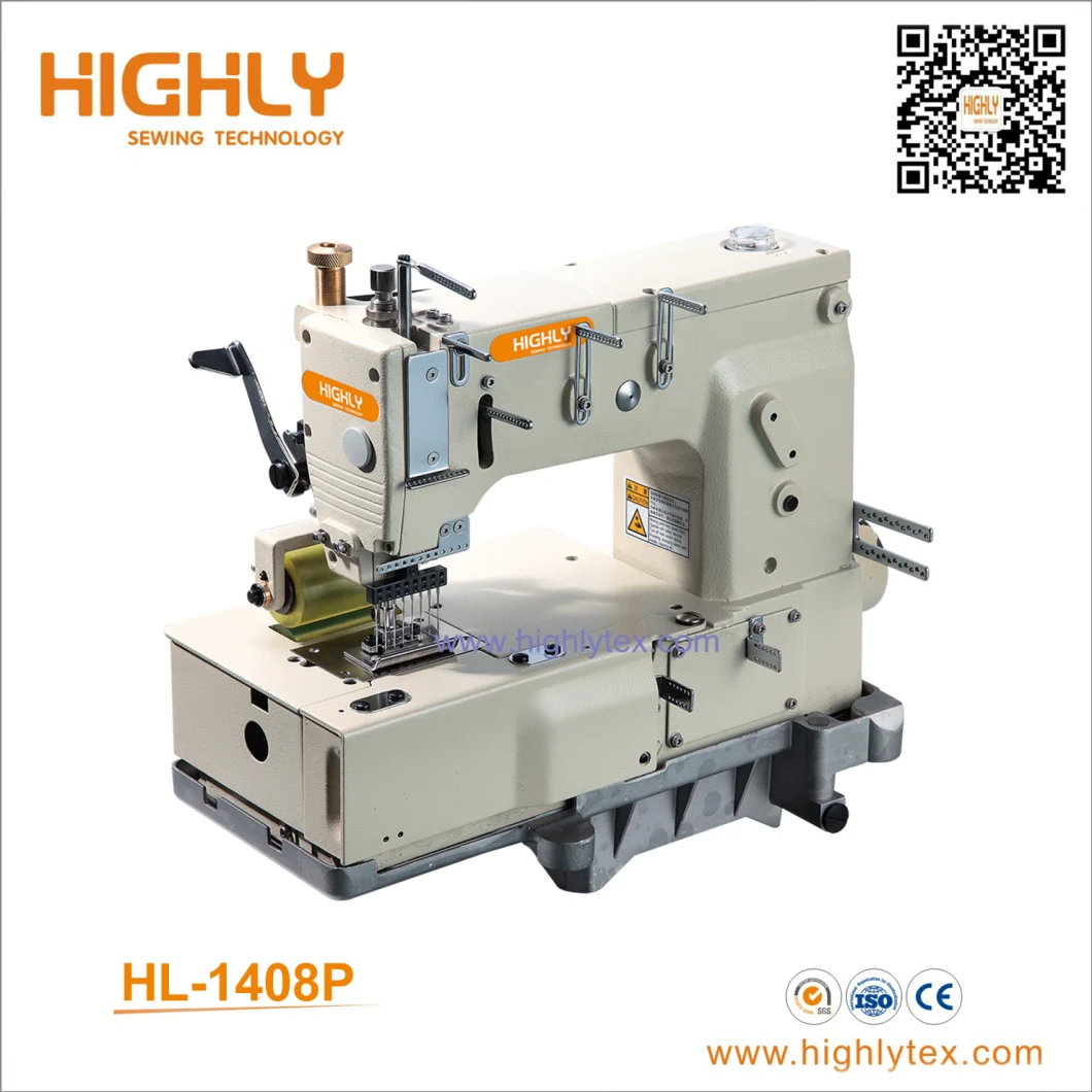 Eight Needle Flat Bed Double Chinastitch Sewing Machine for Attaching Line Tapes