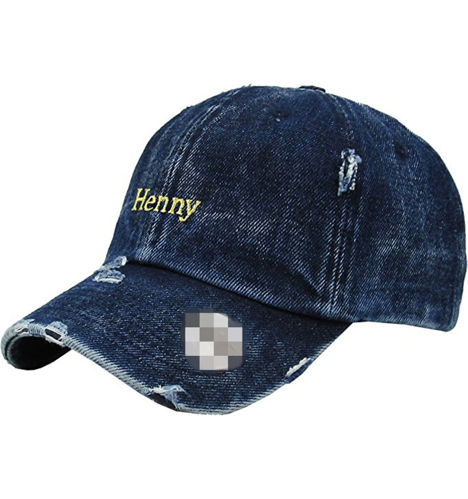 Distress Custom Ripped Baseball Cap Embroidered Distressed Dad Hats