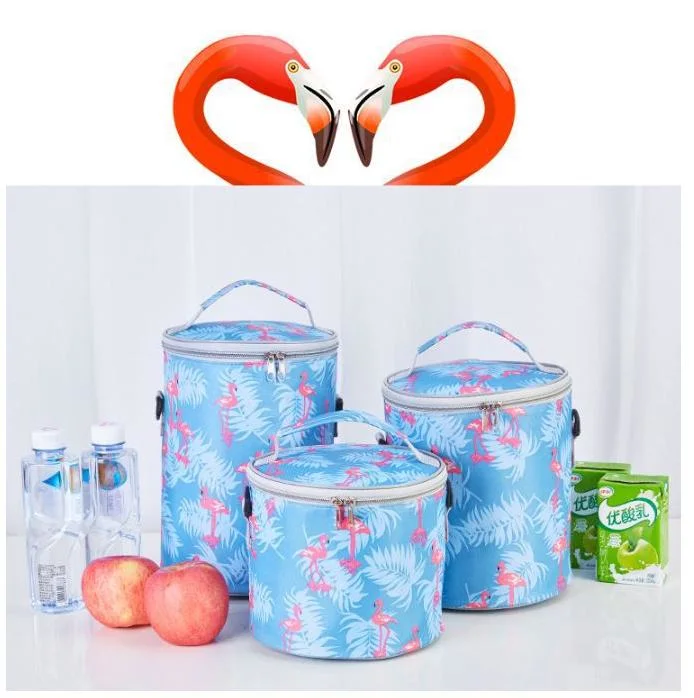 N00046 Hot Round Insulated Lunch Box Bag Student Lunch Bag