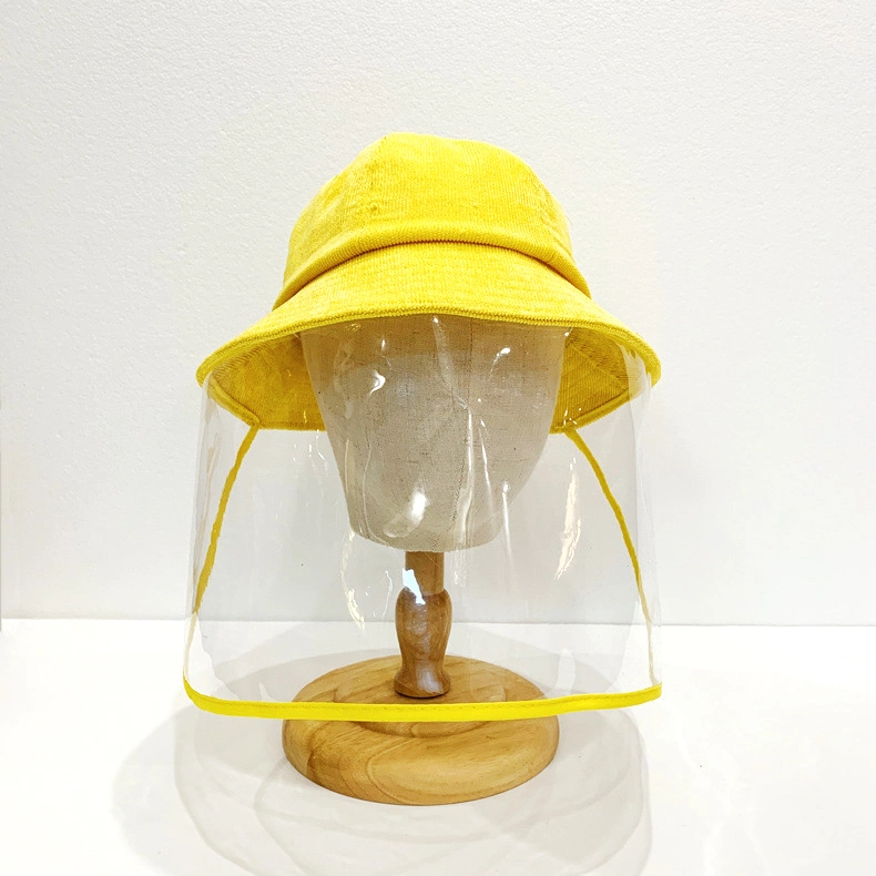 Kids Anti-Saliva Protective Mask Hat Dustproof Cover Cap Anti-Fog Bucket Hat