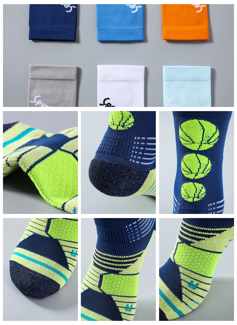 OEM Wholesale Custom Made Logo Sport Elite Athletic Compression Sock Man Basketball Socks