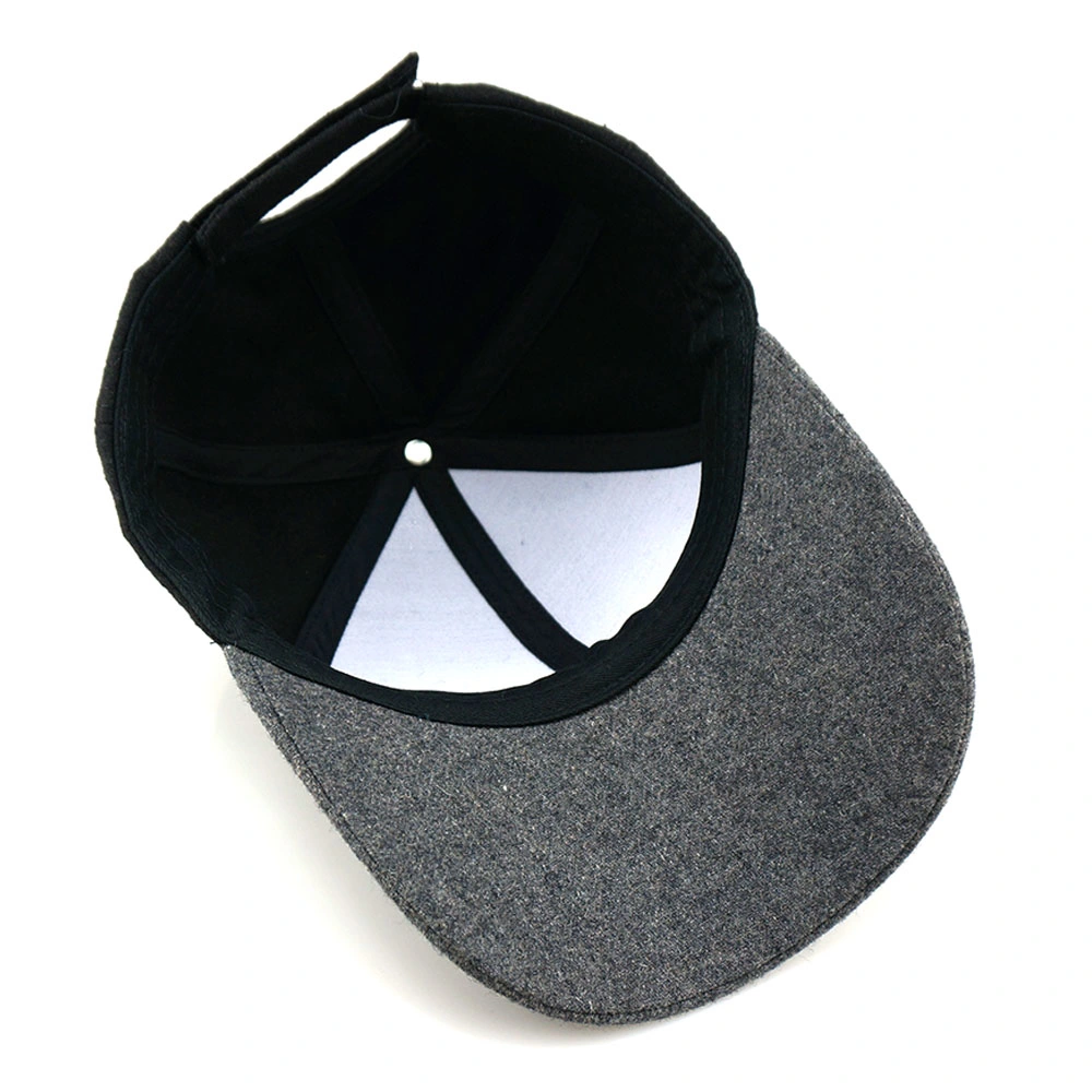 Logo Custom Hip Hop Hat Brim Wool Material Hat Body Cotton Sunshade Hat Promotional Hats
