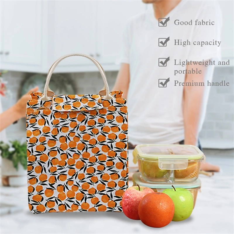 Small Portable Lunch Sack Bag for School Kids, Custom Logo Adult Insulated Tote Lunch Bag for Work Office