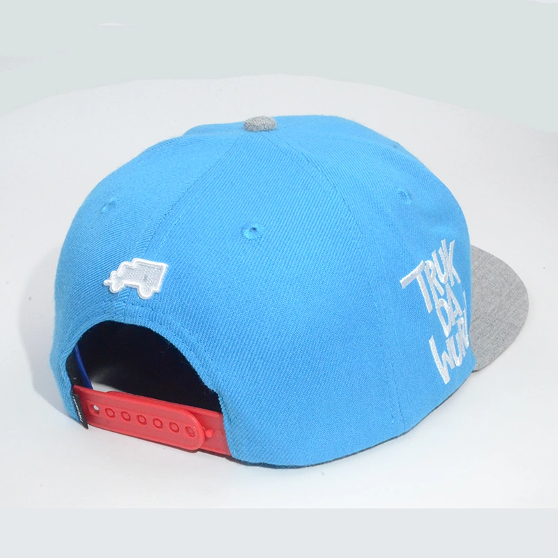 Custom Promotional Hat Flat Brim Basketball Cap 6 Panel Snapback Baseball Cap Embroidery Hat