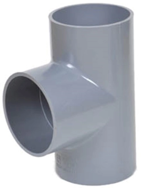 High Quality Plastic Pipe Fitting PVC Pipe Reducing Tee and Fittings PVC Pressure Pipe Fitting UPVC Plumbing Pipe Fitting DIN Standard 1.0MPa for Water Supply