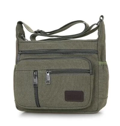 Wholesale Fashionable Canvas Casual Men Cross Body Messenger Bags