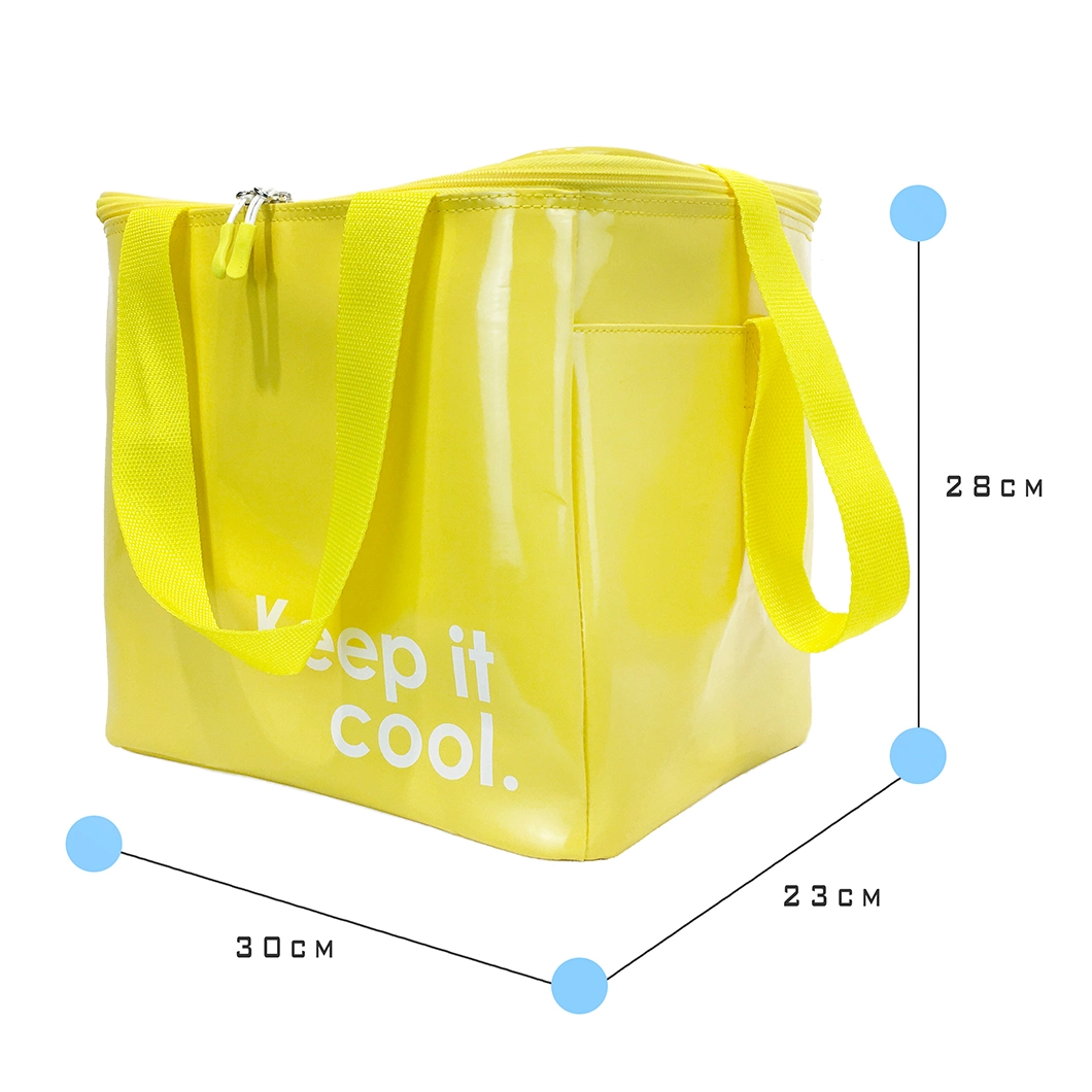 Promotional Ice Cool Bag Large Reusable PU Picnic Cooling Bag Insulated Food Lunch Cooler Bags